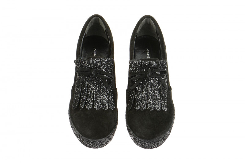 K&S Liberty Keil Slipper schwarz Glitter
