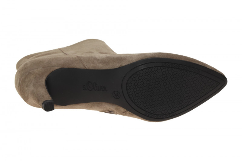 s.Oliver Stiefeletten Damen taupe Ankle Boots Velour 5-25316