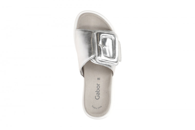Gabor Plateau Pantolette silber grau metallic 83.751.61