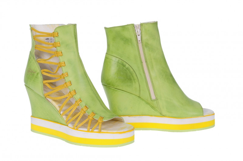 Eject Eleane II Schuhe grün gelb Plateau Keil