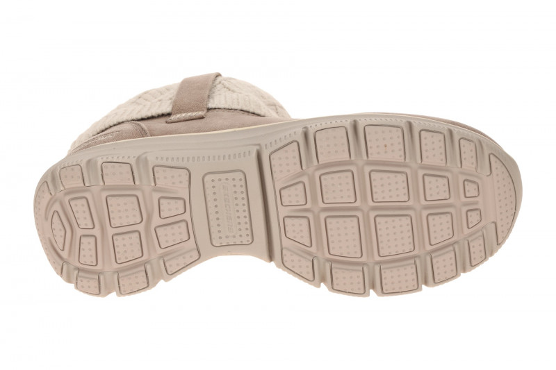 Skechers Easy Going Stiefelette taupe braun Slip Ins Strick