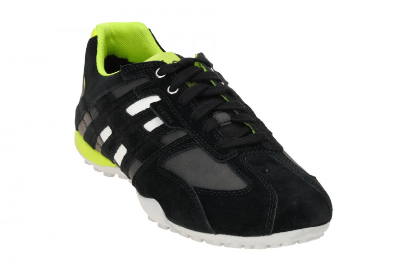 Geox Snake Schuhe Sneakers schwarz neon gelb U4507A
