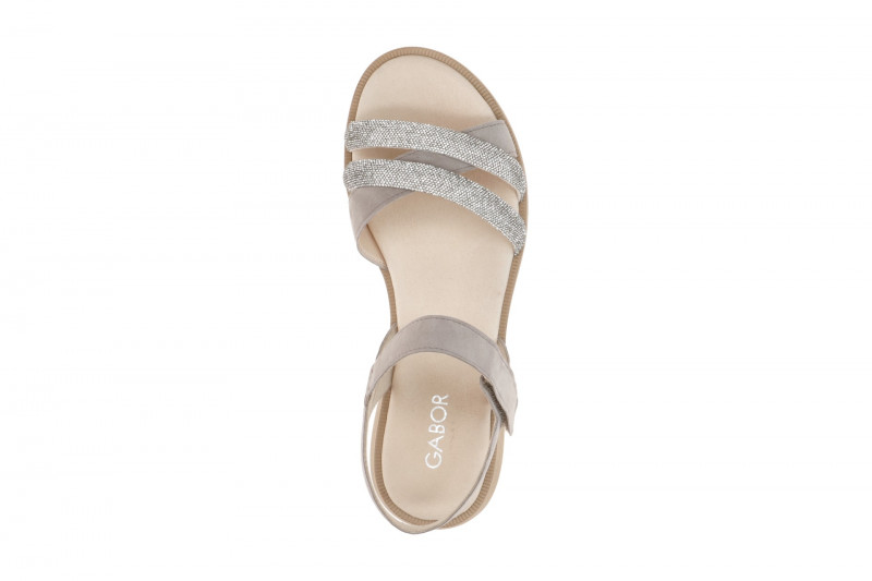 Gabor Fashion Sandale grau puder Strass 85.501.12