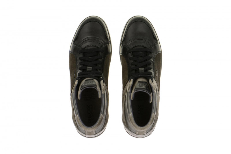 Geox Respira Box E Sneakers in schwarz dunkelgrau Herren Stiefelette