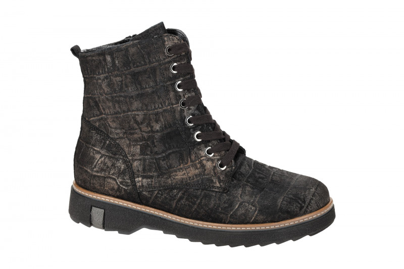 Waldläufer Kitomi Winter Stiefel schwarz braun Effekt K-Weite