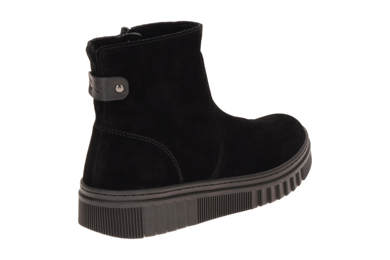Gabor Stiefelette schwarz Zip Boots Velour 8008.02.001