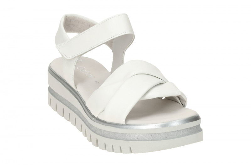 Gabor Plateau Sandalen weiß Nappa 44.622.21