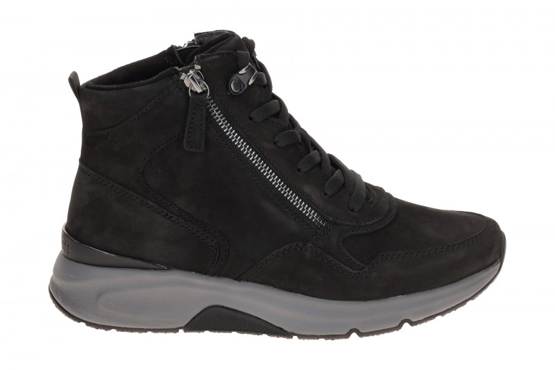 Gabor RollingSoft Mid-Sneakers Stiefel schwarz Nubuck 0803.03.003