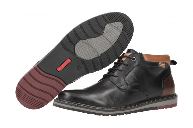 Pikolinos Berna Herren Stiefelette schwarz tan M8J-8181