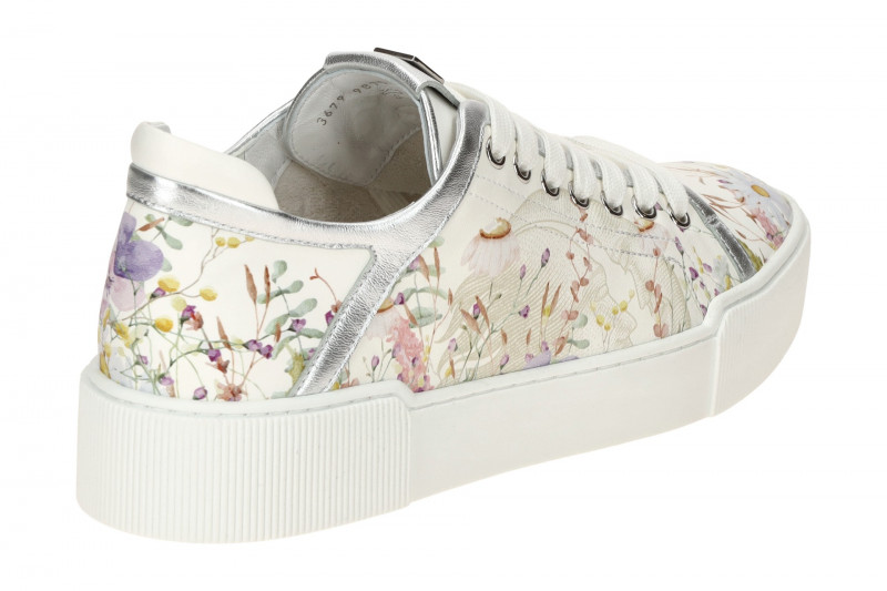 Högl Stevie Plateau Sneaker weiß bunt Flower Nappa 3679