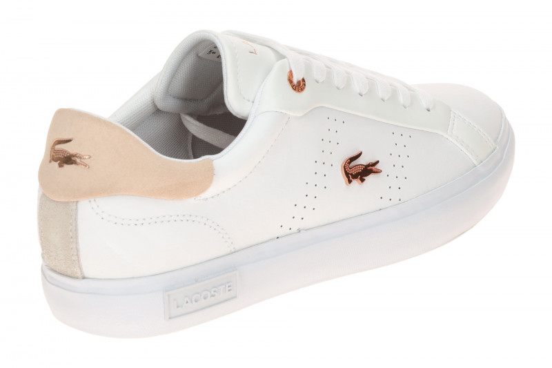 Lacoste Powercourt Schuhe Sneakers weiß Kupfer Damen