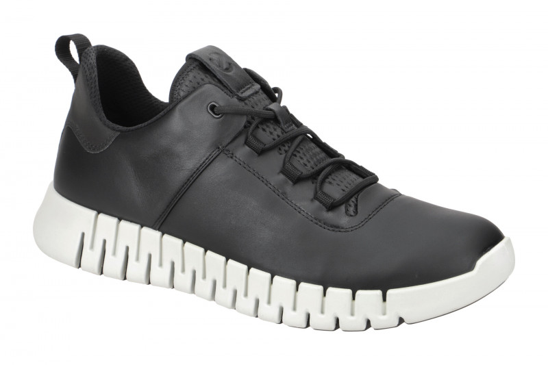 Ecco Gruuv Schuhe schwarz weiß Herren Sneakers 525204