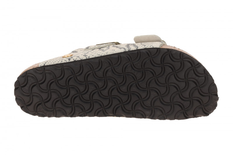 Birkenstock Arizona Rivet LOGO Pantolette grau Snake SCHMAL 1033065