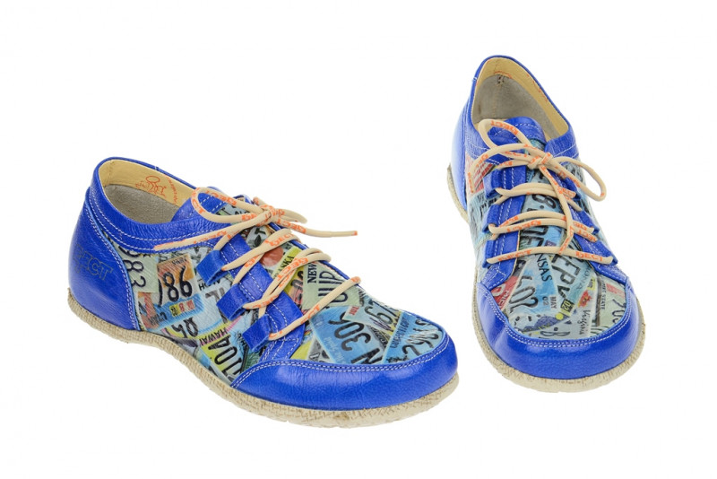 Eject Road Schuhe blau print Lack Gr 39