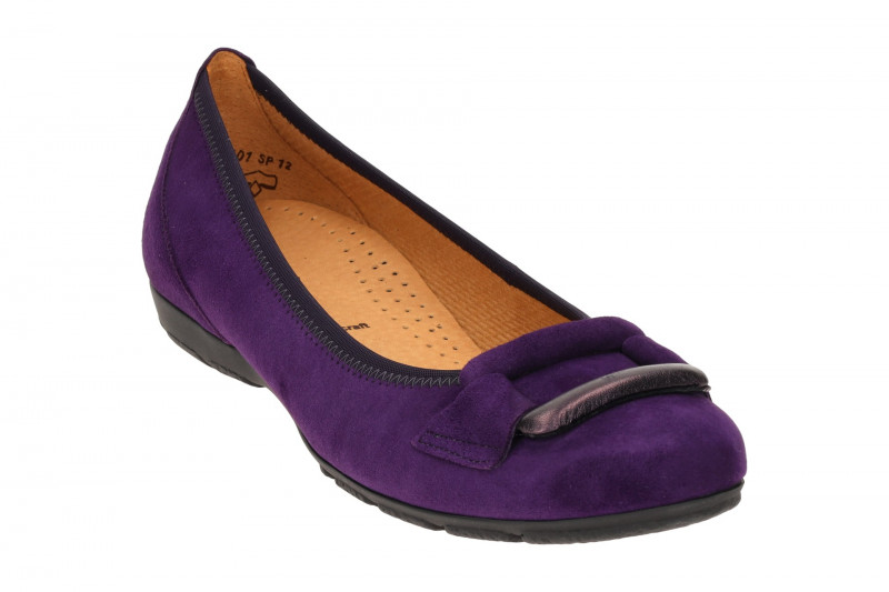 Gabor Schuhe Ballerina Slipper lila Samt 54.166.13