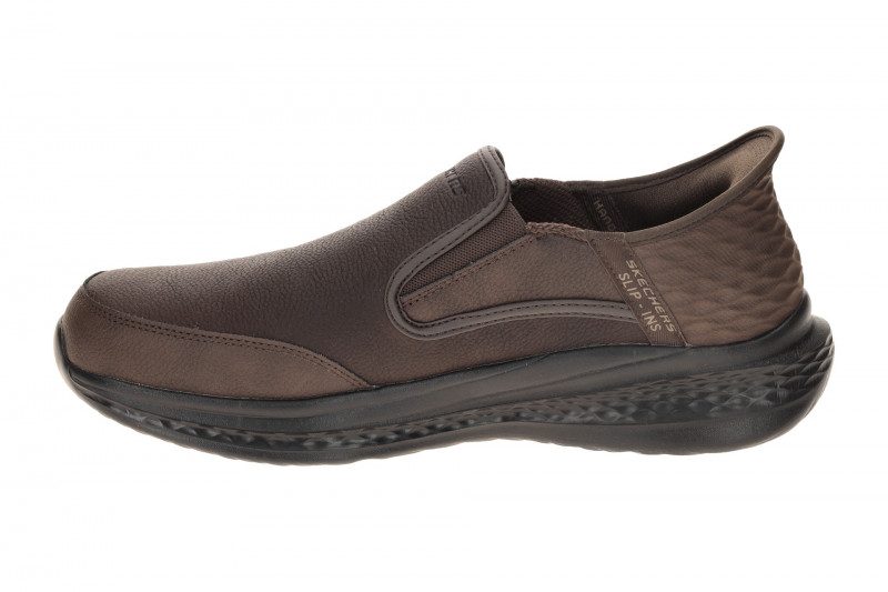 Skechers Slade Slipper Schuhe braun Leder Slip-Ins 205237