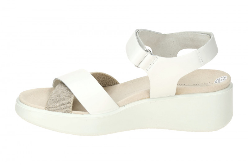 Ecco Flowt Wedge Keil Sandalen weiß 273323