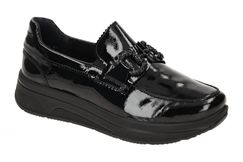 ARA Sapporo 3 Plateau Slipper schwarz Lack 1227522