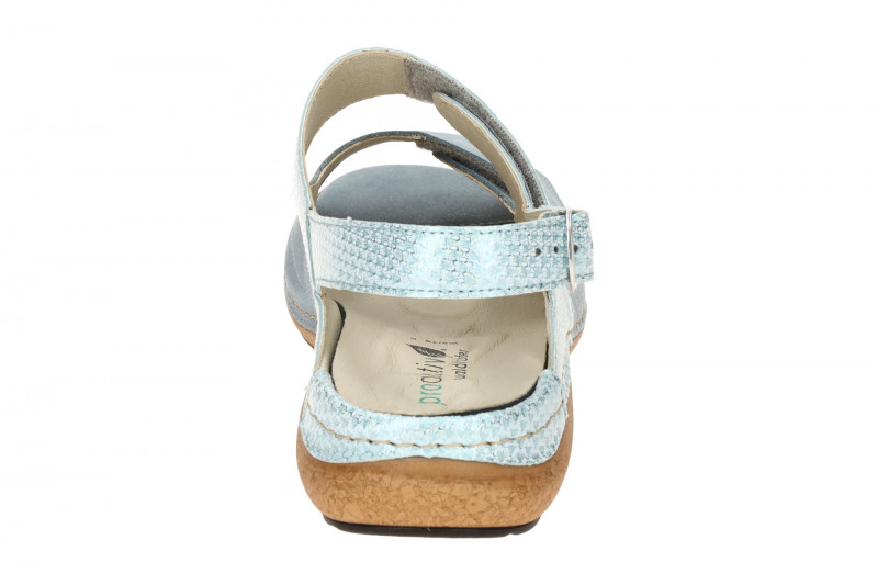 Waldläufer Heliett Sandale blau sky K-Weite Glitzer 681003