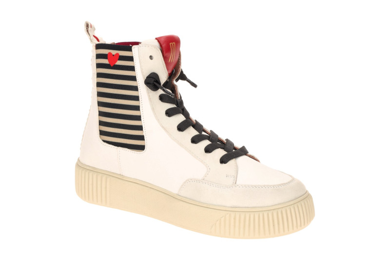 CRICKIT Sonia Stretch High Sneaker weiß Streifen