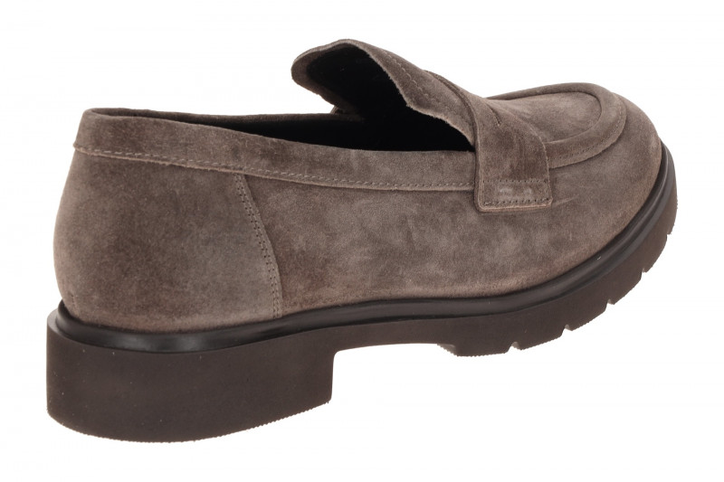 Gabor Schuhe taupe braun Velour Mokassin Loafer 4001.01.004