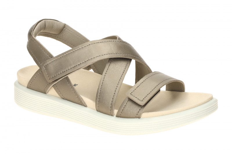 Ecco Soft Sandalen grau metallic Kreuzriemen 238813
