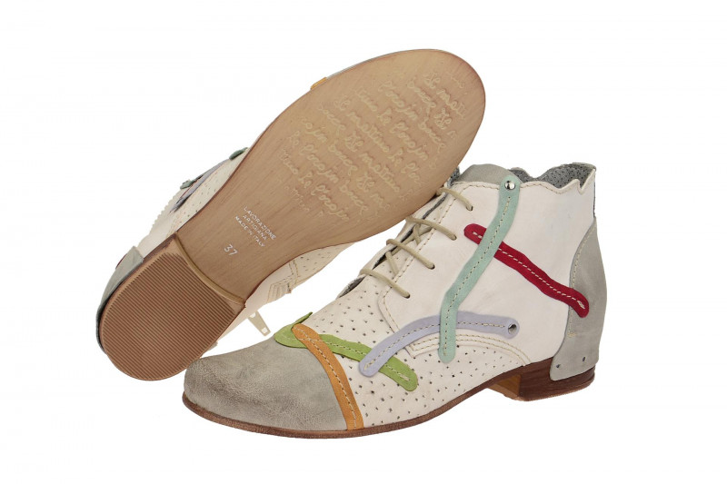 Charme Stiefelette weiß grau kombi Gr 36 - 721-M