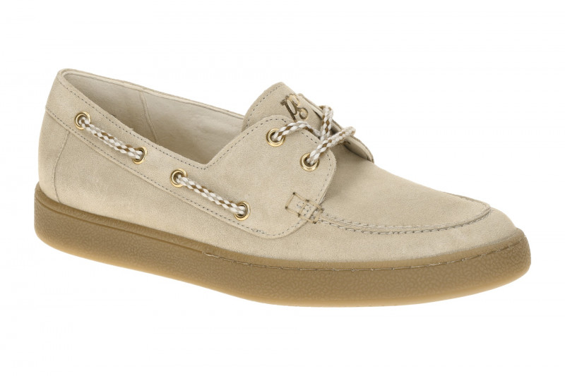 Paul Green Schuhe beige Mokassin im Bootsschuh Stil 1185
