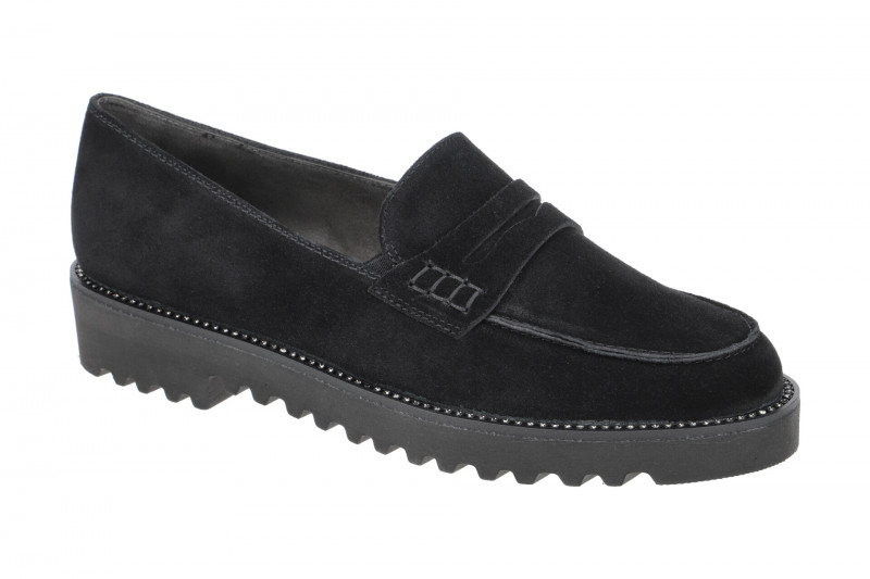 Paul Green 2794 Schuhe Slipper schwarz Velour Strass