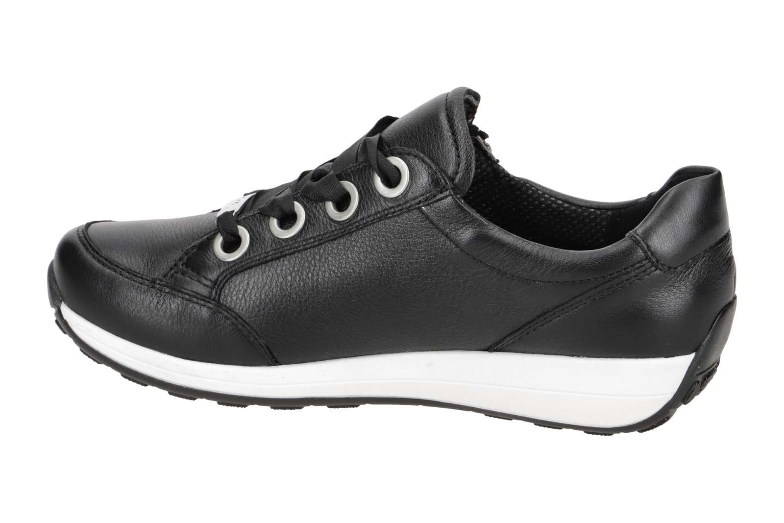 Ara, Osaka, Glattleder-Sneaker in schwarz für Damen