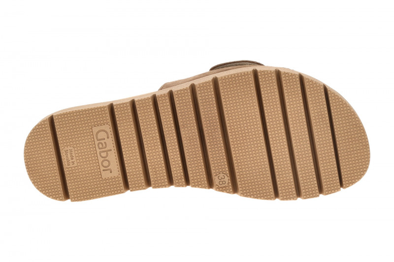 Gabor Pantolette braun peanut Velour 83.745.18