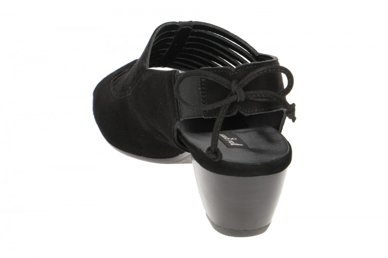 Paul Green Sandaletten schwarz Samt Velour 6589
