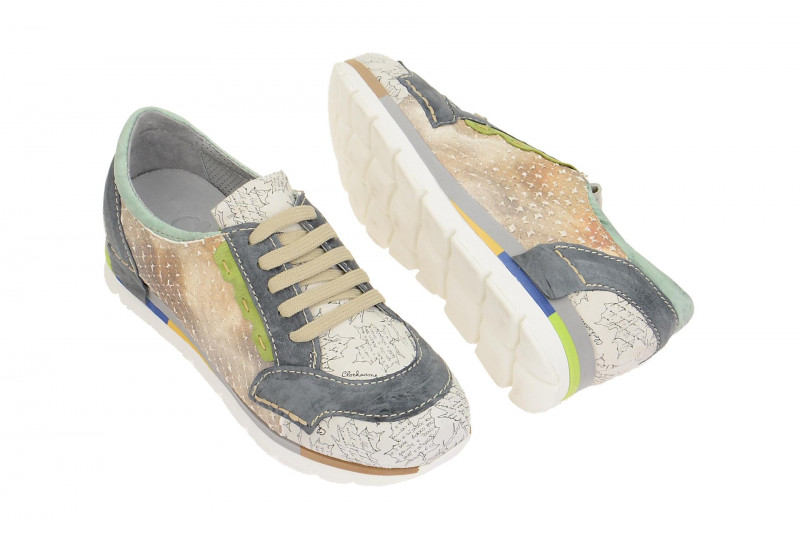 Charme Schuhe 1114-E grau beige multi