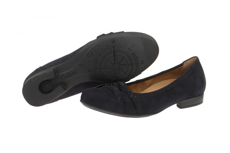 Gabor Florenz Pumps blau Velour 42.634.26