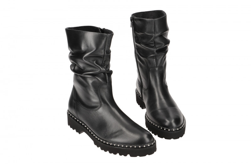 Gabor Stiefelette schwarz Nieten 51.800.27