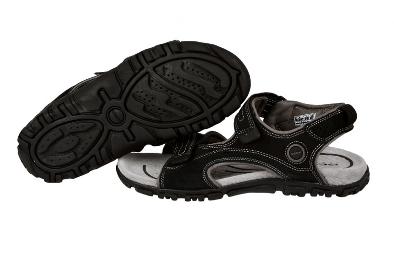 Geox S.Strada Sandale in schwarz grau U1124M