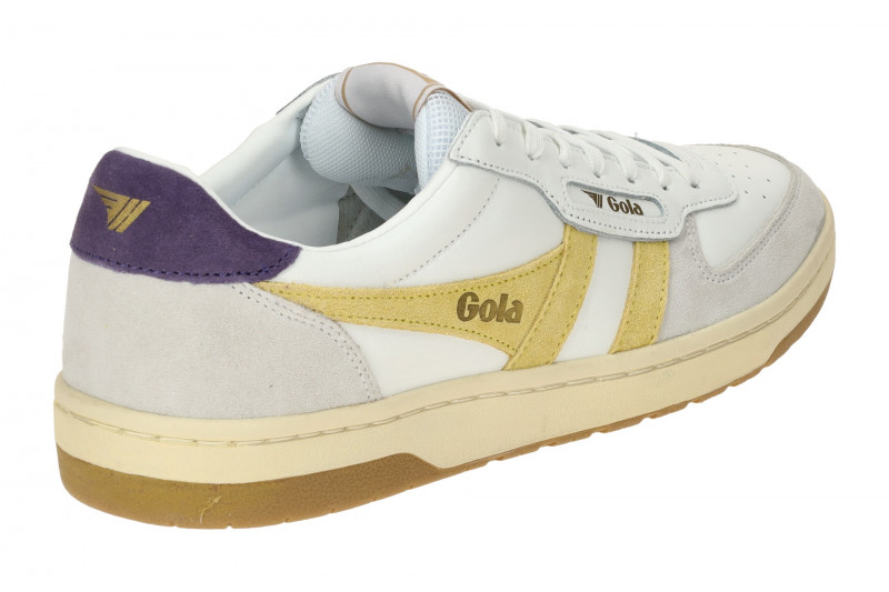 Gola Hawk Schuhe Sneakers weiß gelb Damen CLB336