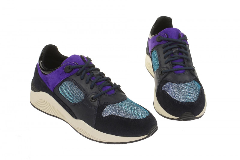 Geox Omaya Schuhe blau grau glitter D540SA