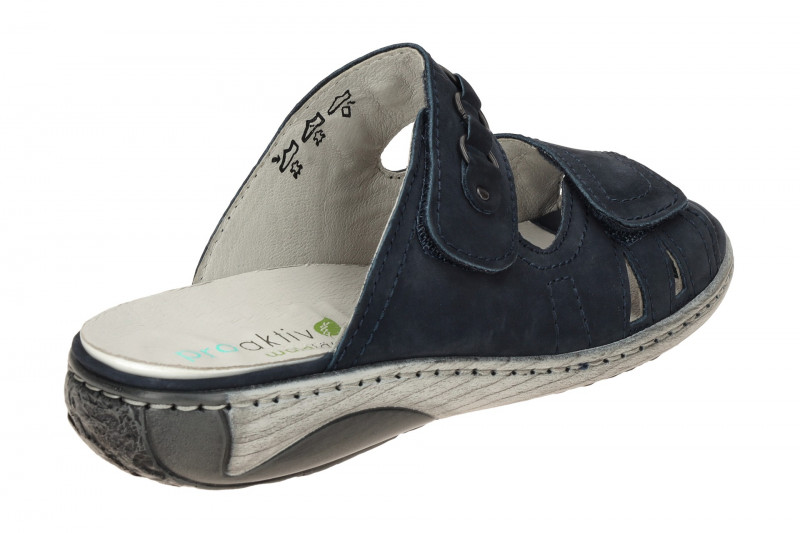 Waldläufer Garda Pantolette blau marine 210504