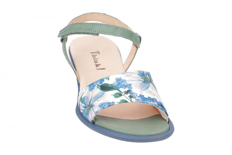 Think Zaza Sandalette grün weiß Blumen 596