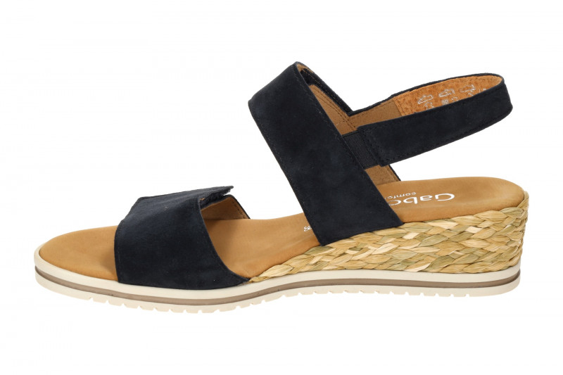 Gabor Comfort Keil Sandale blau Bast 42.773.46
