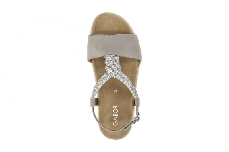 Gabor Fashion Sandale grau silber Strass 84.601.12