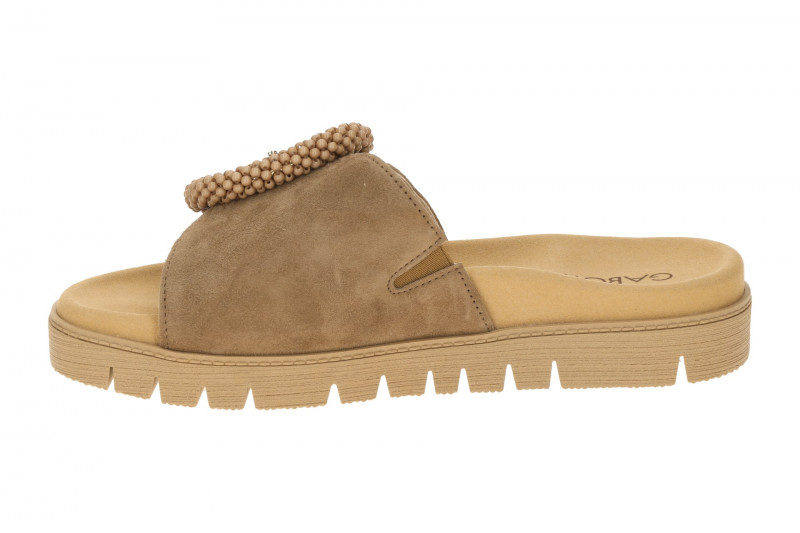 Gabor Pantolette braun peanut Velour 83.745.18