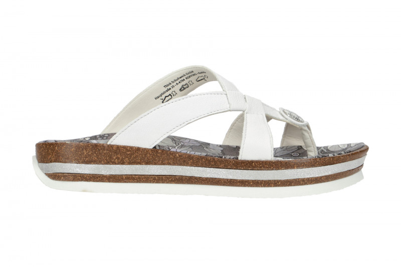 Think Zega Pantolette weiß Zehentrenner