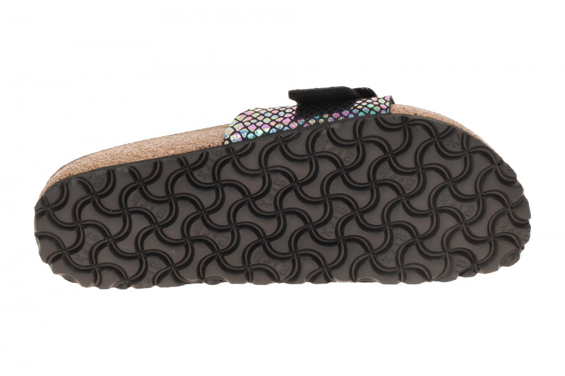 Birkenstock Catalina Cushion Buckle Pantolette schwarz bunt SCHMAL 1030889