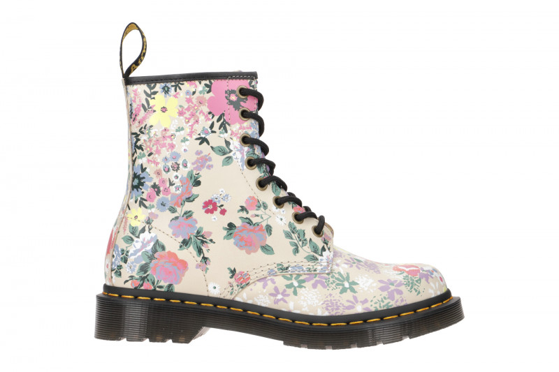 Dr Martens Pascal Stiefel beige Blumen 1460