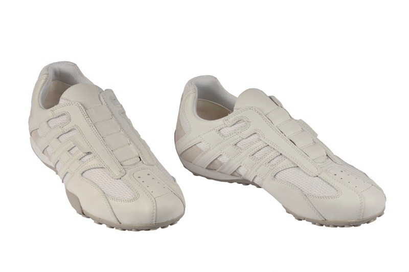 Geox Snake Slipper weiß grau