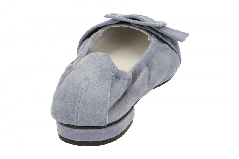 K&S Malu Ballerinas blau Samt 10490