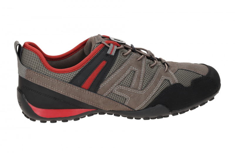 Geox Snake Sneaker Schuhe taupe Gummizug U4507C