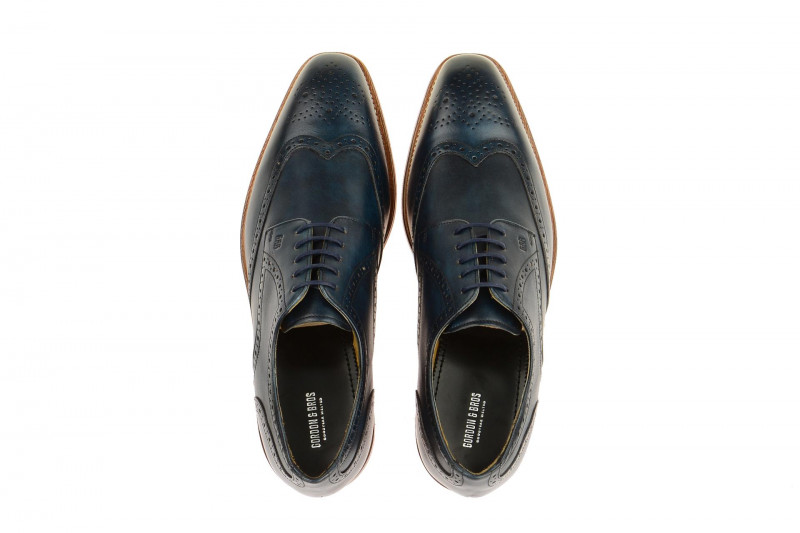 Gordon & Bros Milan Schuhe blau Rahmengenäht 4371-I